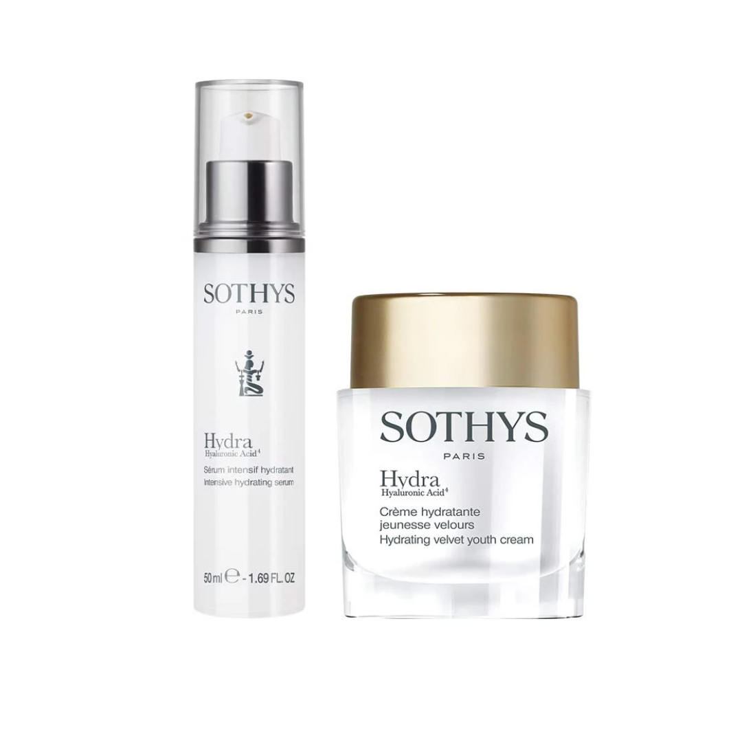 Coffret crème hydratante jeunesse velours et sérum intensif hydratant