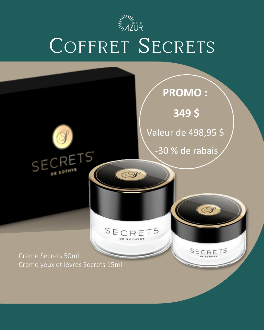 Coffret secret - Crème secret et Crème yeux et lèvres