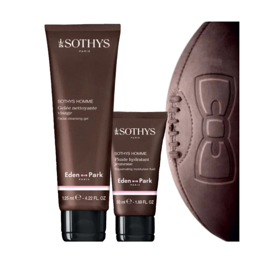 Duo Eden Park - Gelée nettoyante visage et fluide hydratant jeunesse homme